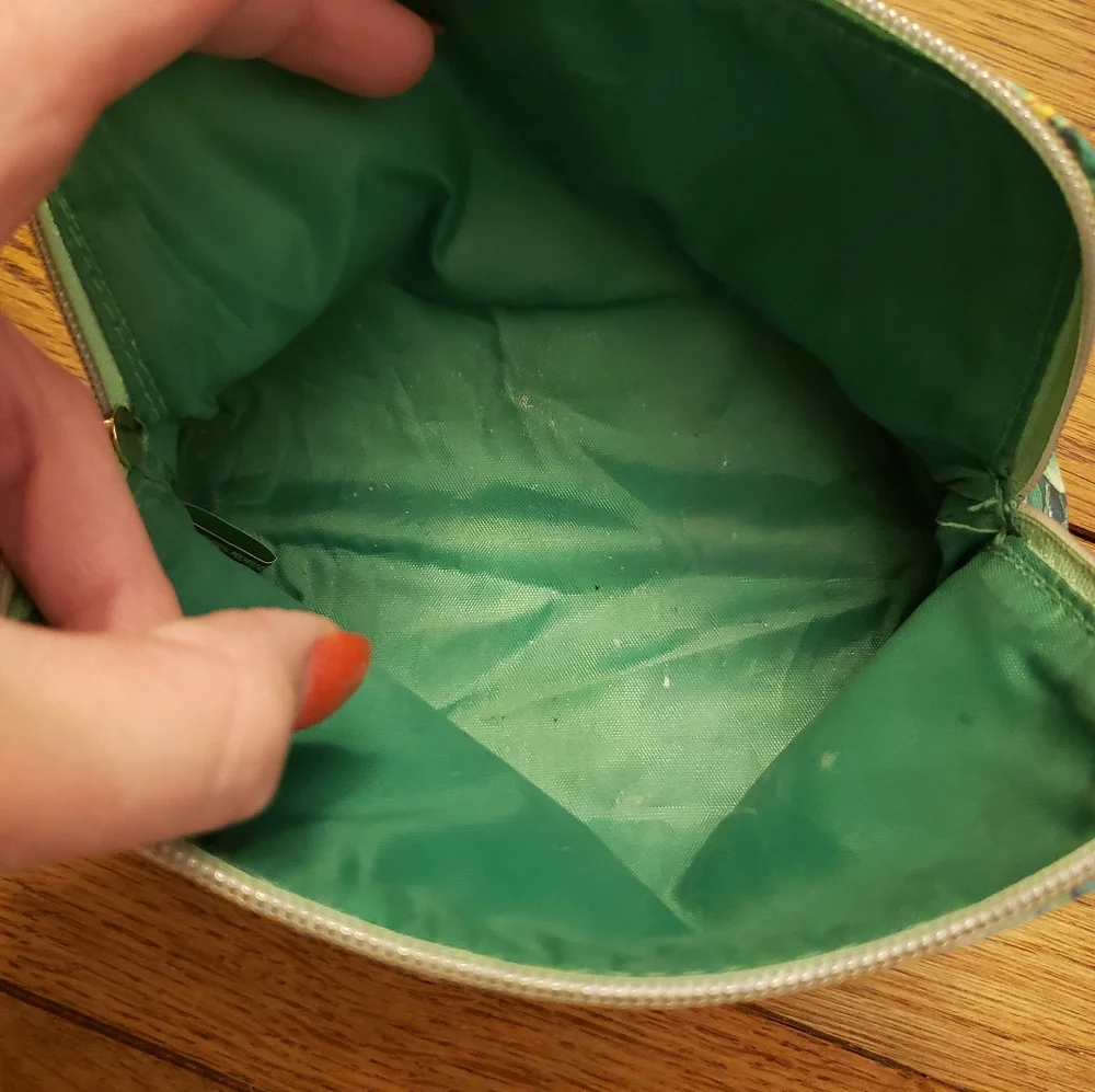 Mario‎ Badescu Green Fern Palm Print Make-up Case Pouch